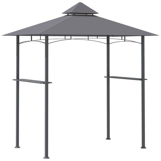 Grill Gazebo, Flame protection, Grey, 245x148x252 cm