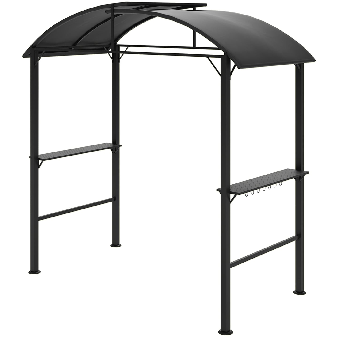 Windproof steel barbecue pavilion, double roof, UV protection