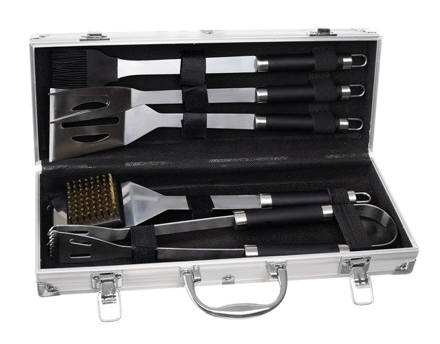 Barbecue utensils - set of 5 accessories + suitcase