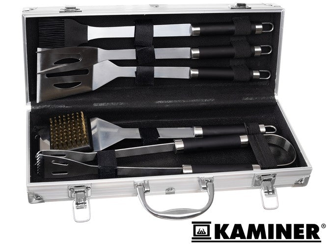 Barbecue utensils - set of 5 accessories + suitcase