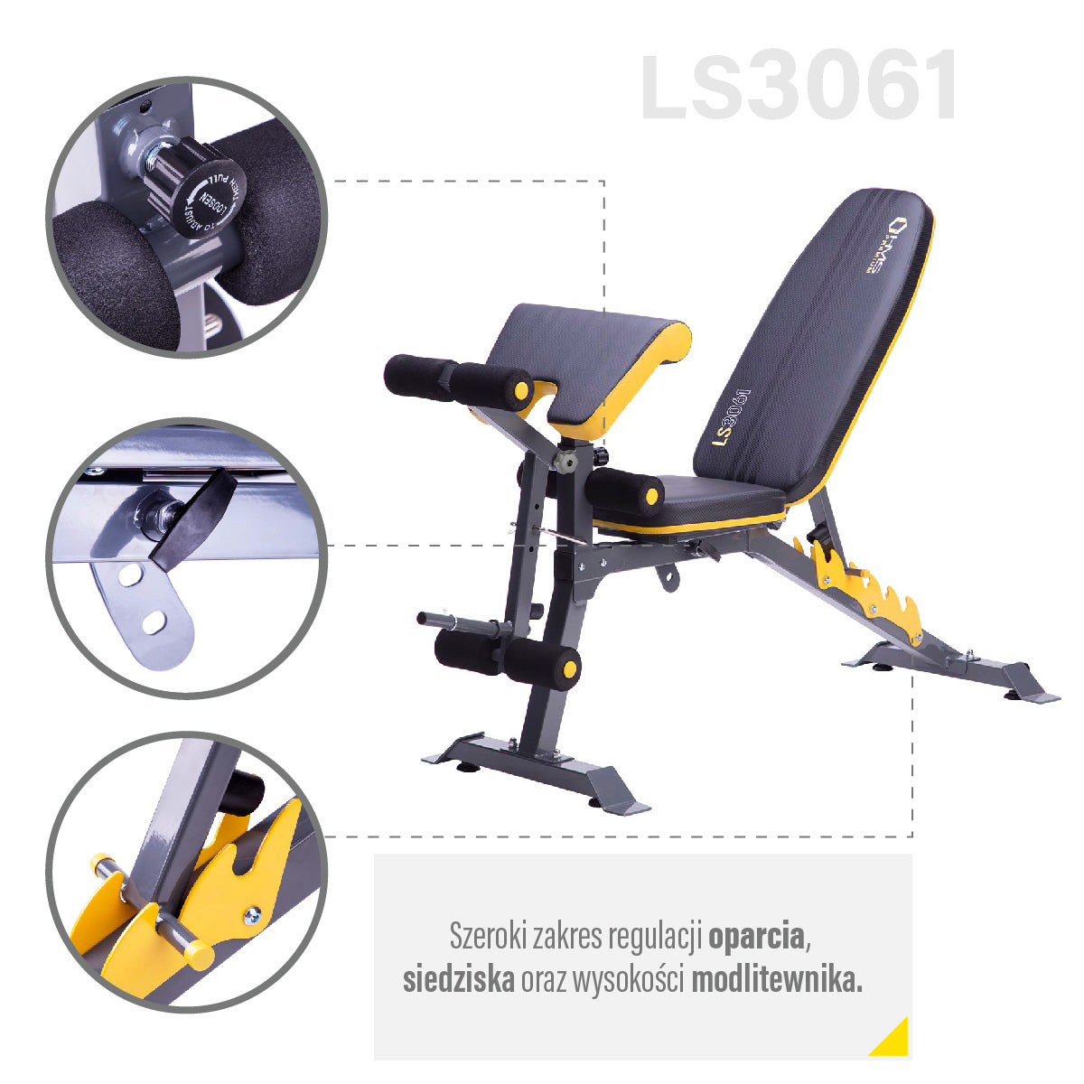 Barbell Bench, Adjustable, Heavy-Duty Steel