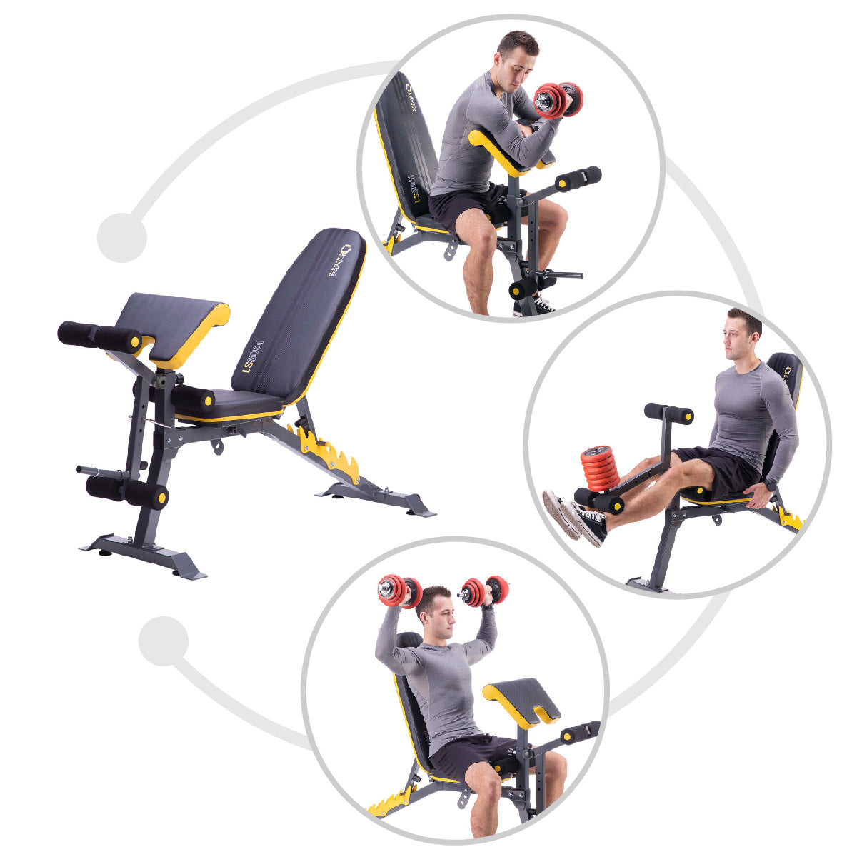 Barbell Bench, Adjustable, Heavy-Duty Steel