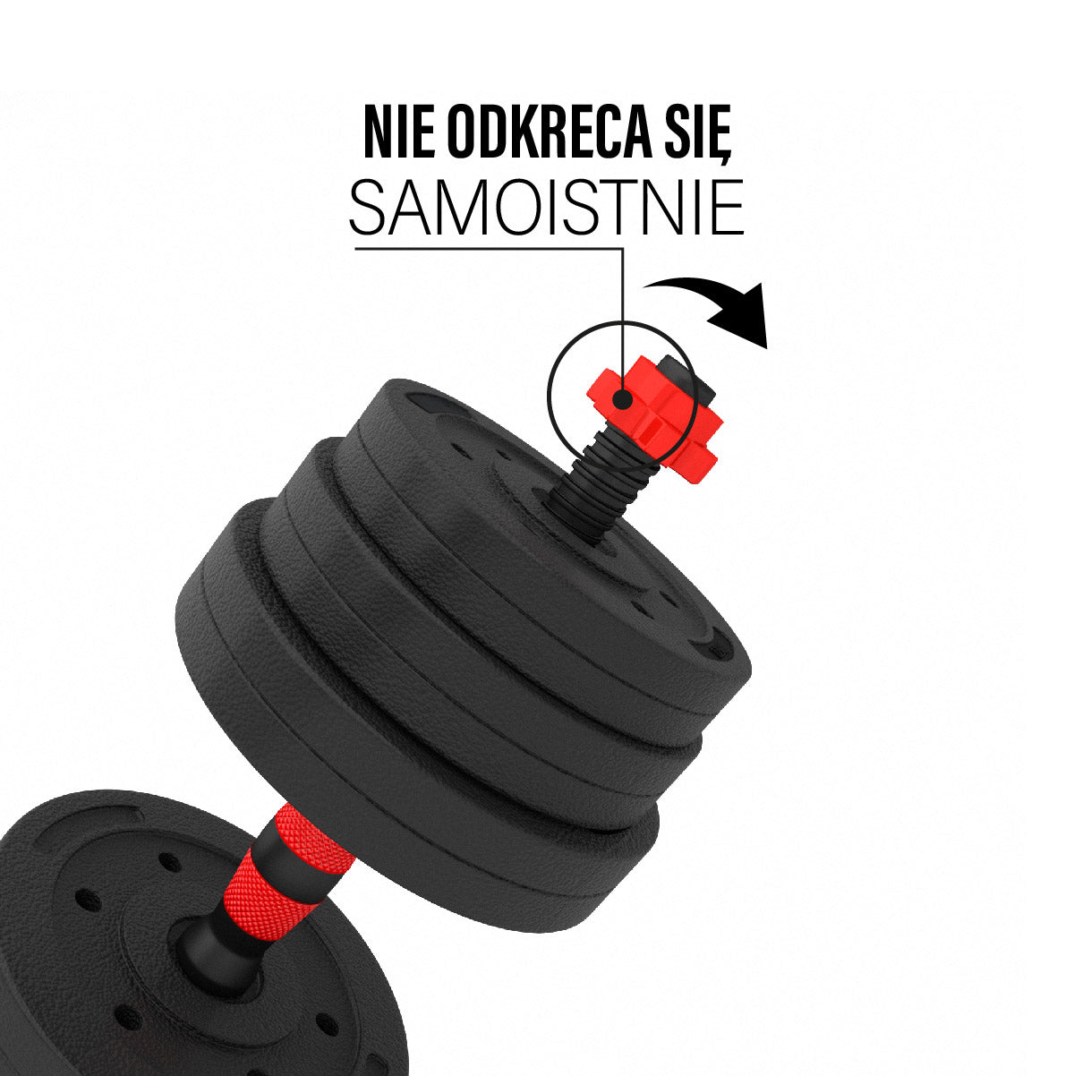 Barbell and Dumbbells Set, 20 kg, Composite Material