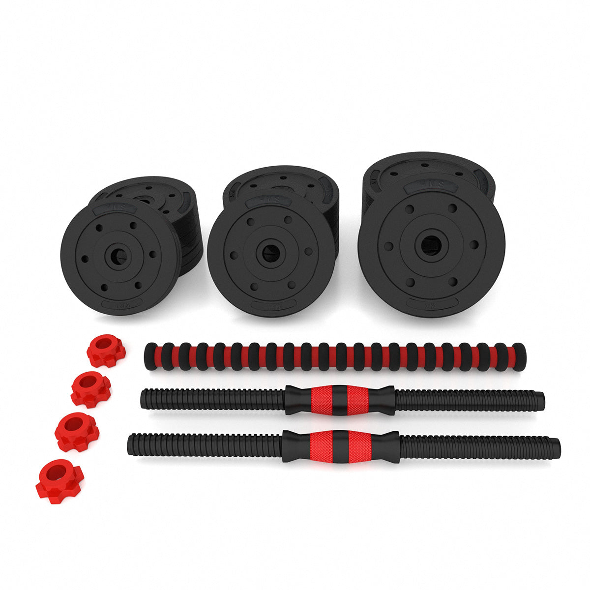 Barbell and Dumbbells Set, 20 kg, Composite Material