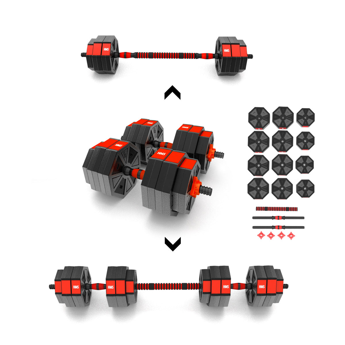 Barbell and Dumbbells Set, Composite, 30 kg