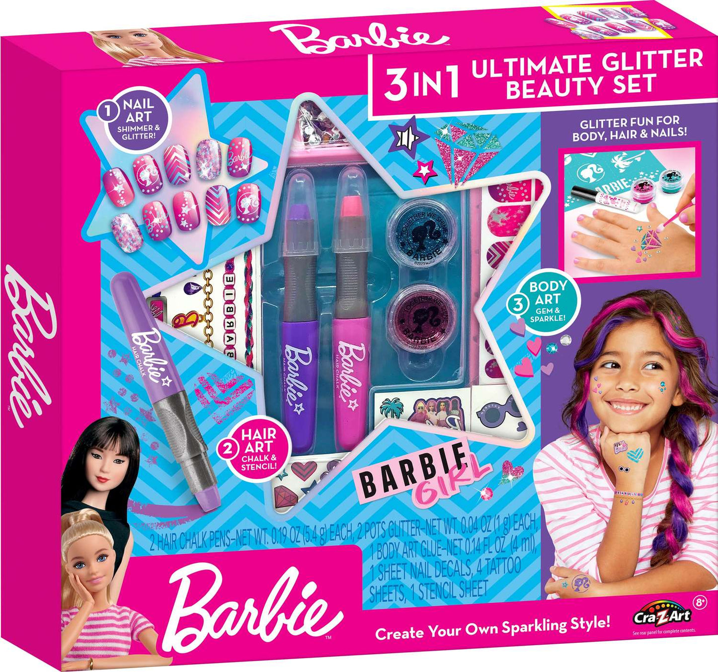 Barbie Beauty Set 3 In 1 Ultimate Glitter