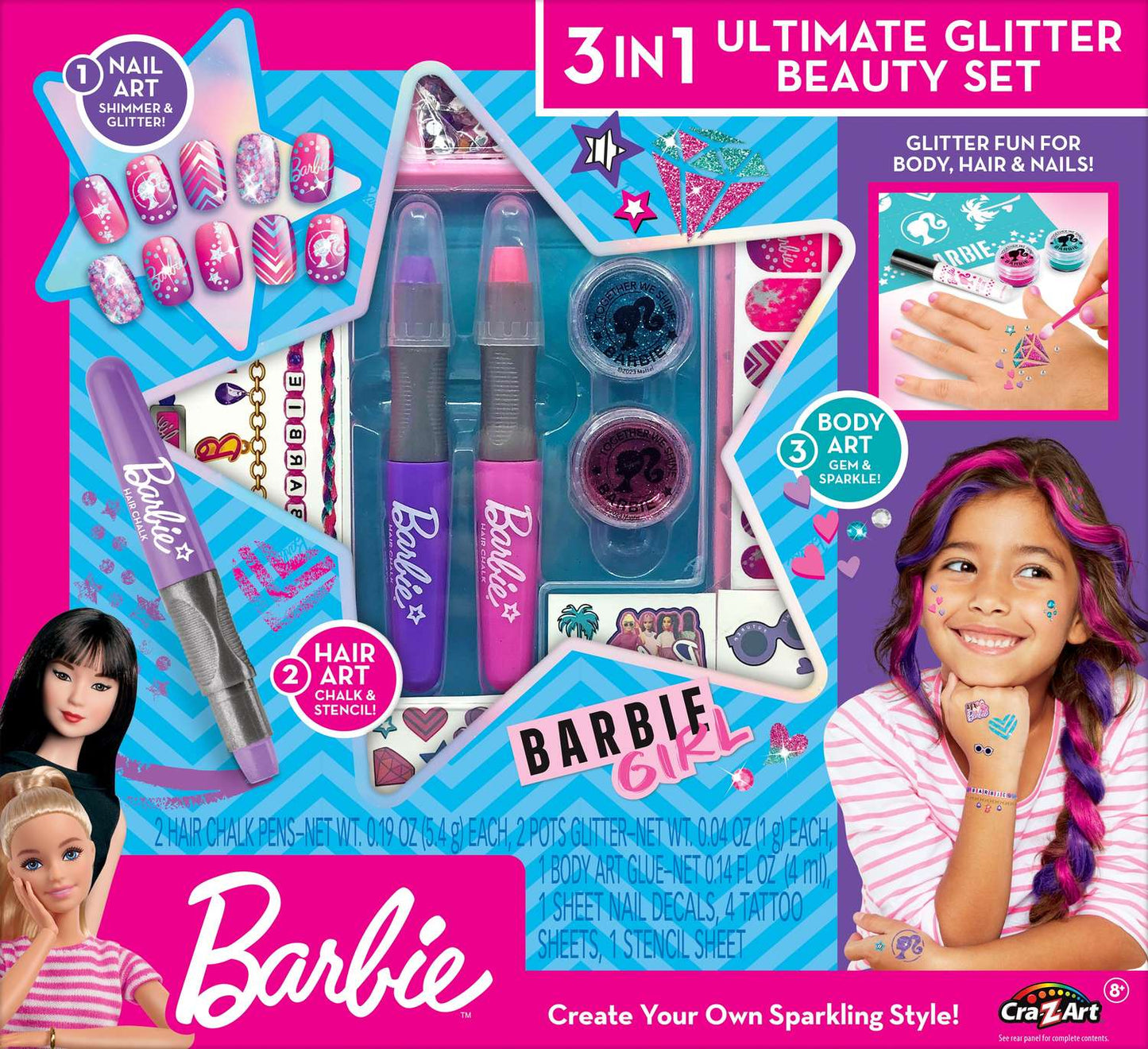 Barbie Beauty Set 3 In 1 Ultimate Glitter