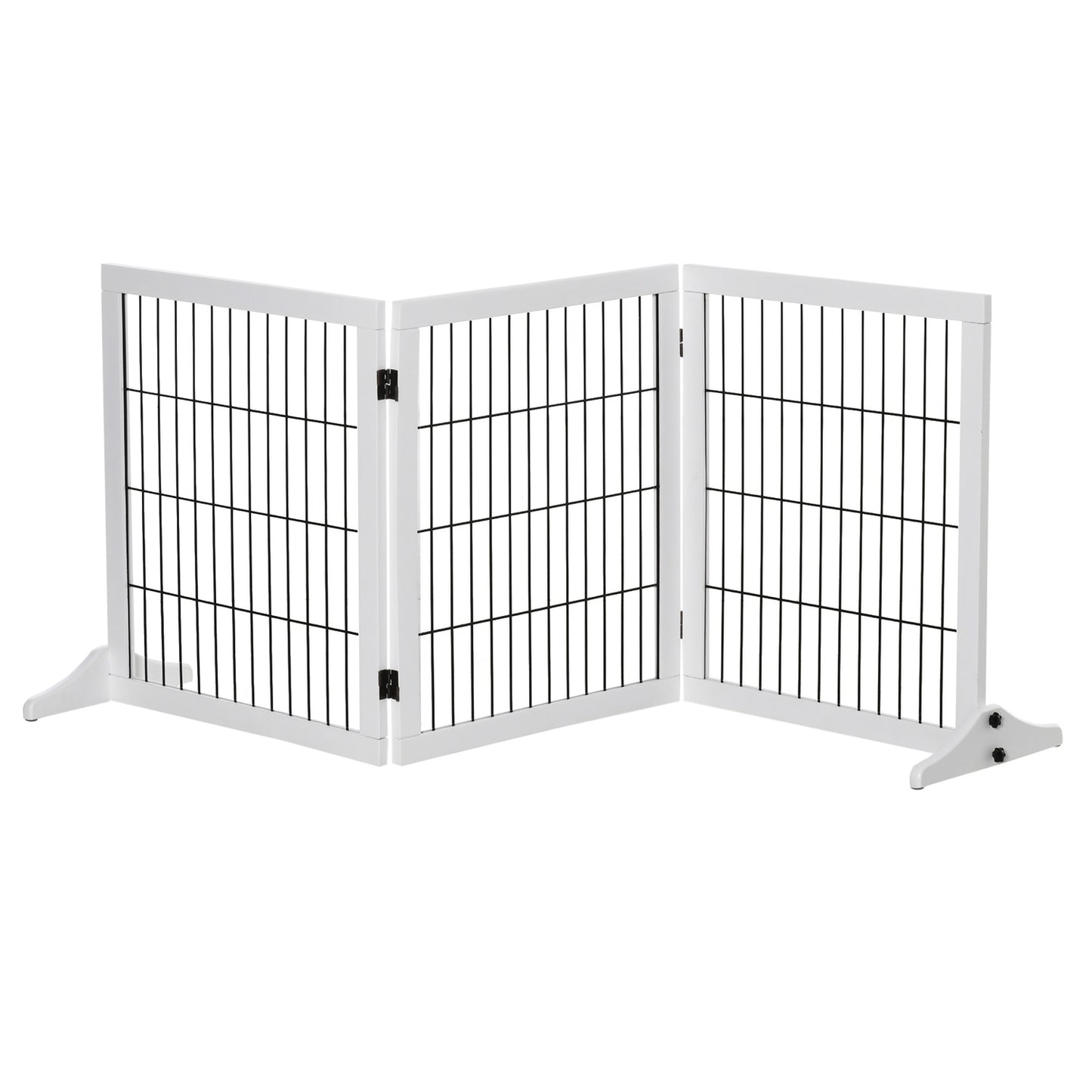 Dog barrier gate, Pine, White, 185x36x71 cm