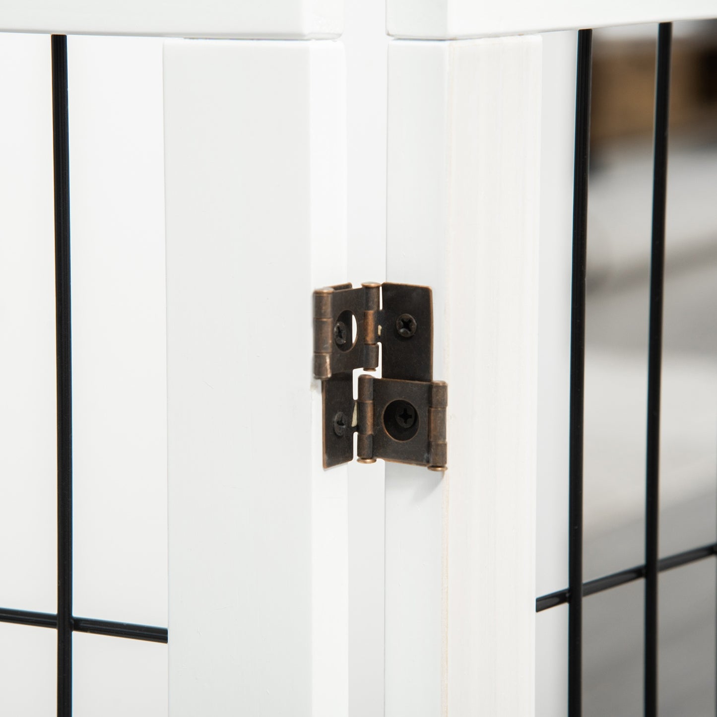 Dog barrier gate, Pine, White, 185x36x71 cm