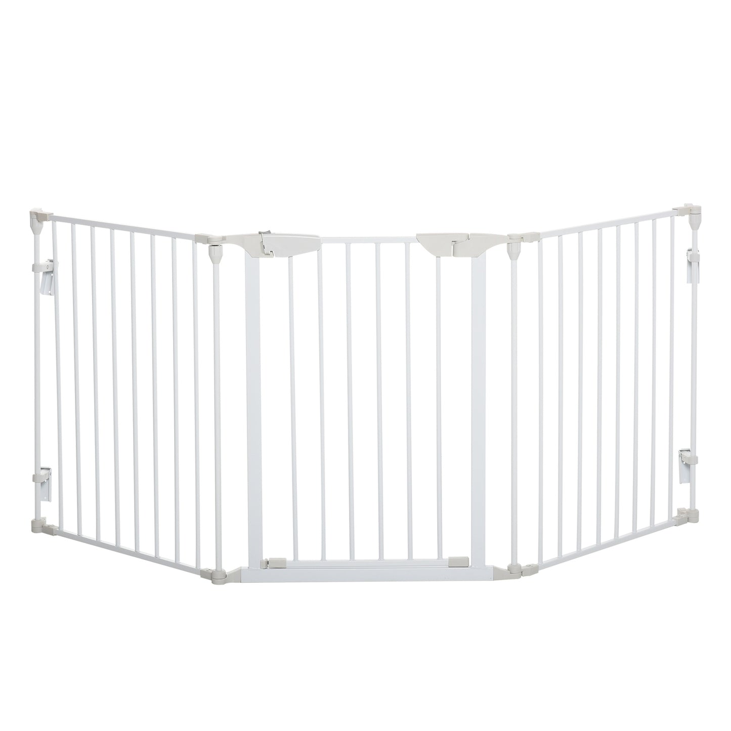 Dog Barrier Gate – Metal & Plastic, 180x74.5 cm, White