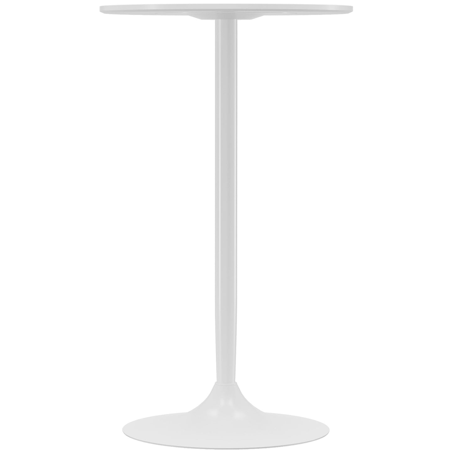 Round dining table in white steel - Ø60 x 102 cm