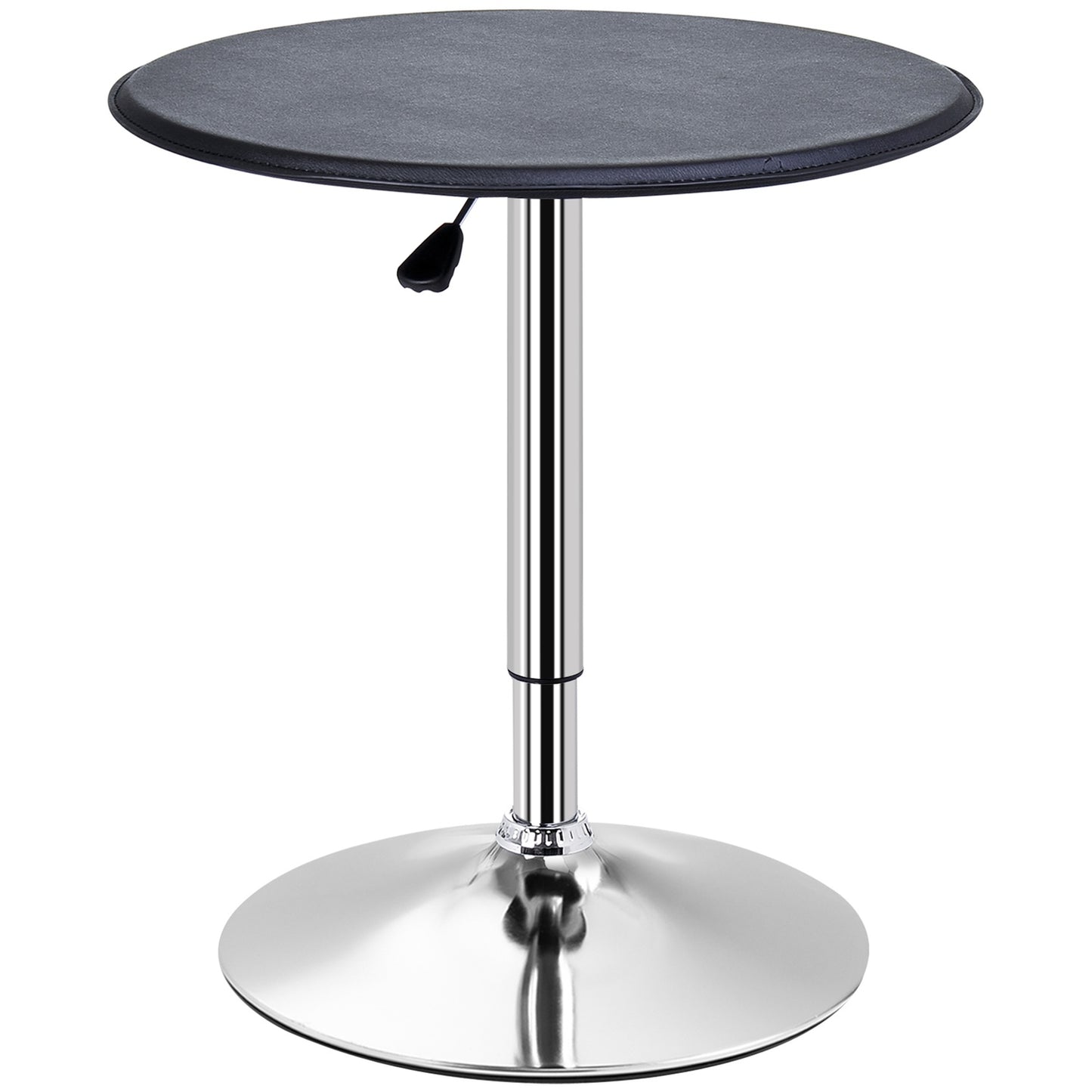 Bar table, bench height, black artificial leather, adjustable