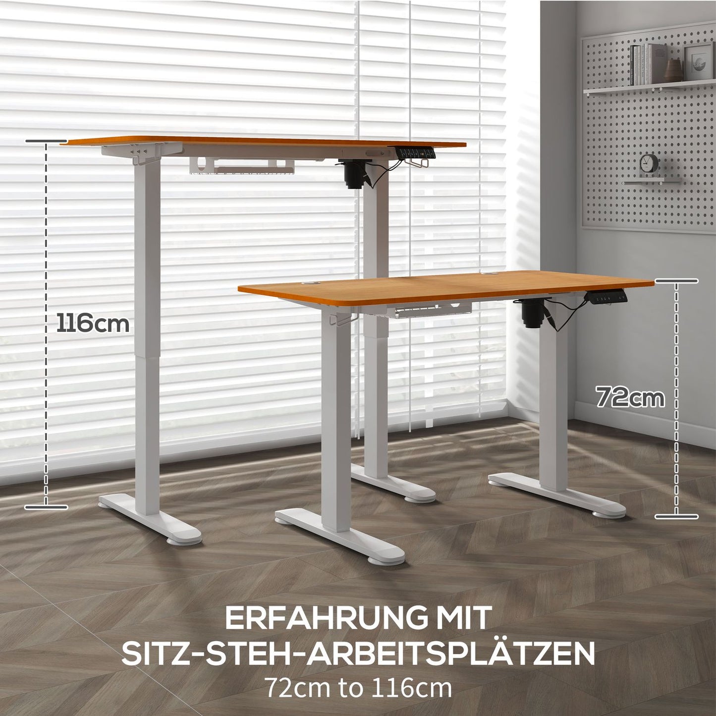 Electric height-adjustable bar table, 120x60cm, Anti-collision