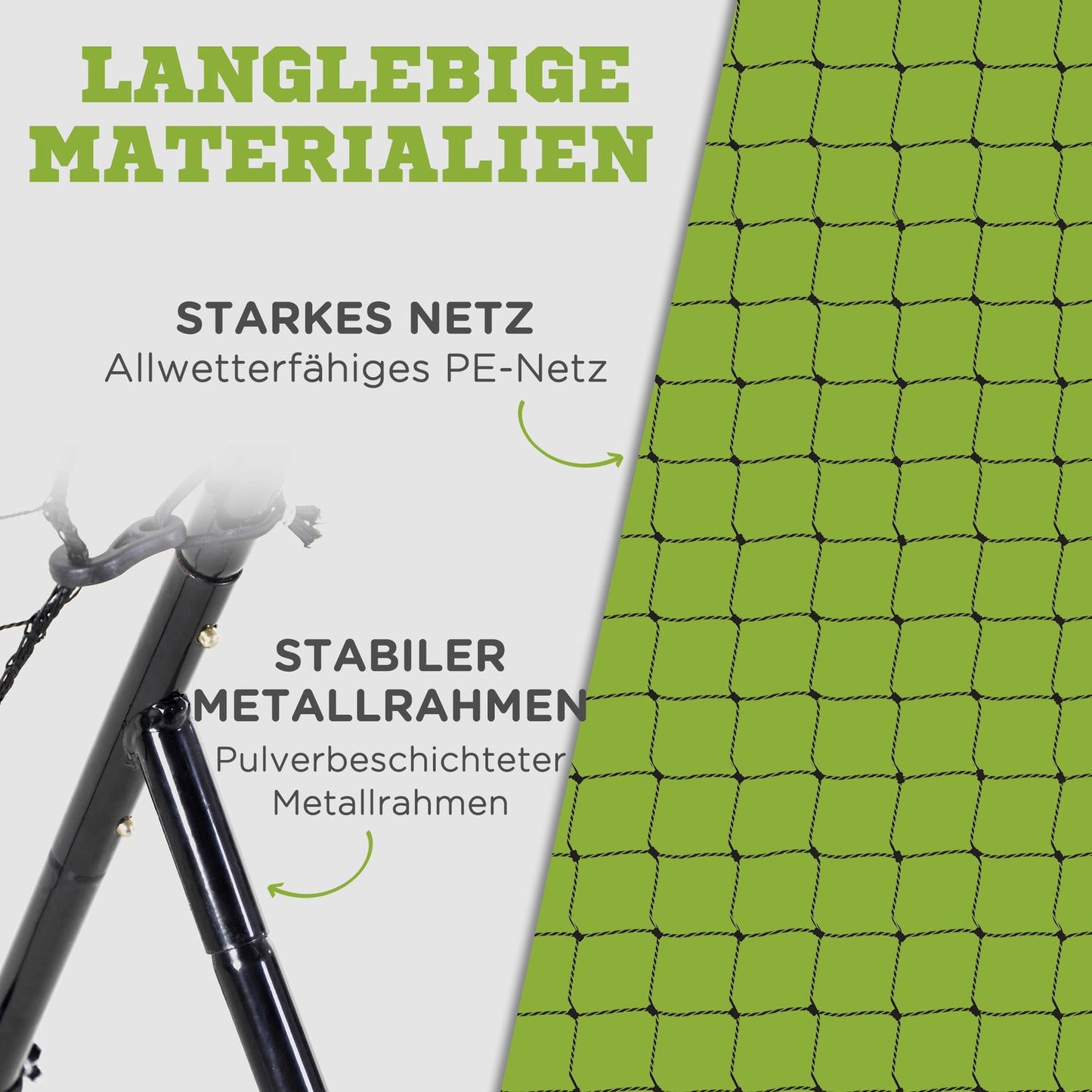 Baseball Rebounder Net, Portable Black Metal, 123 x 174 cm