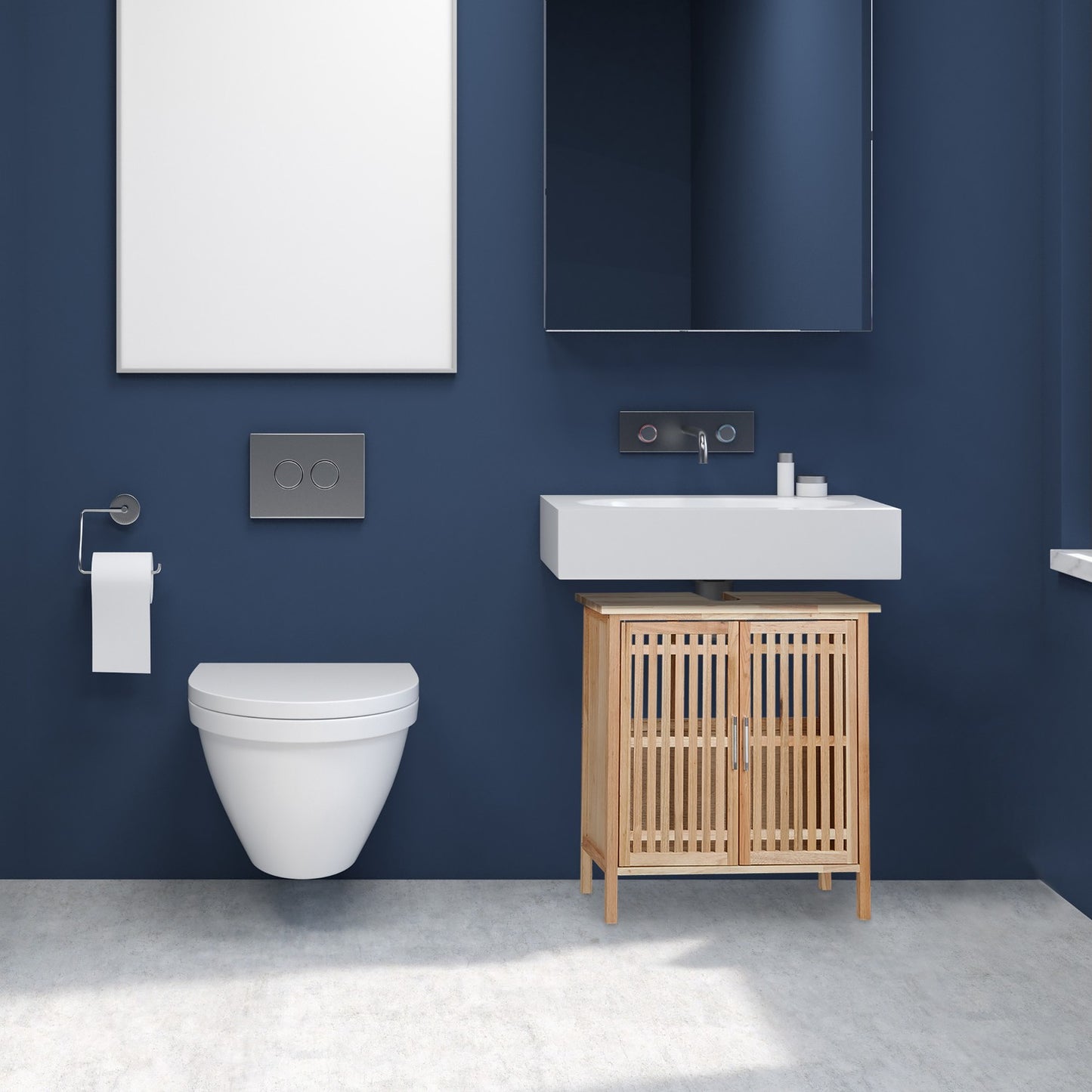 Base cabinet for standing washbasin