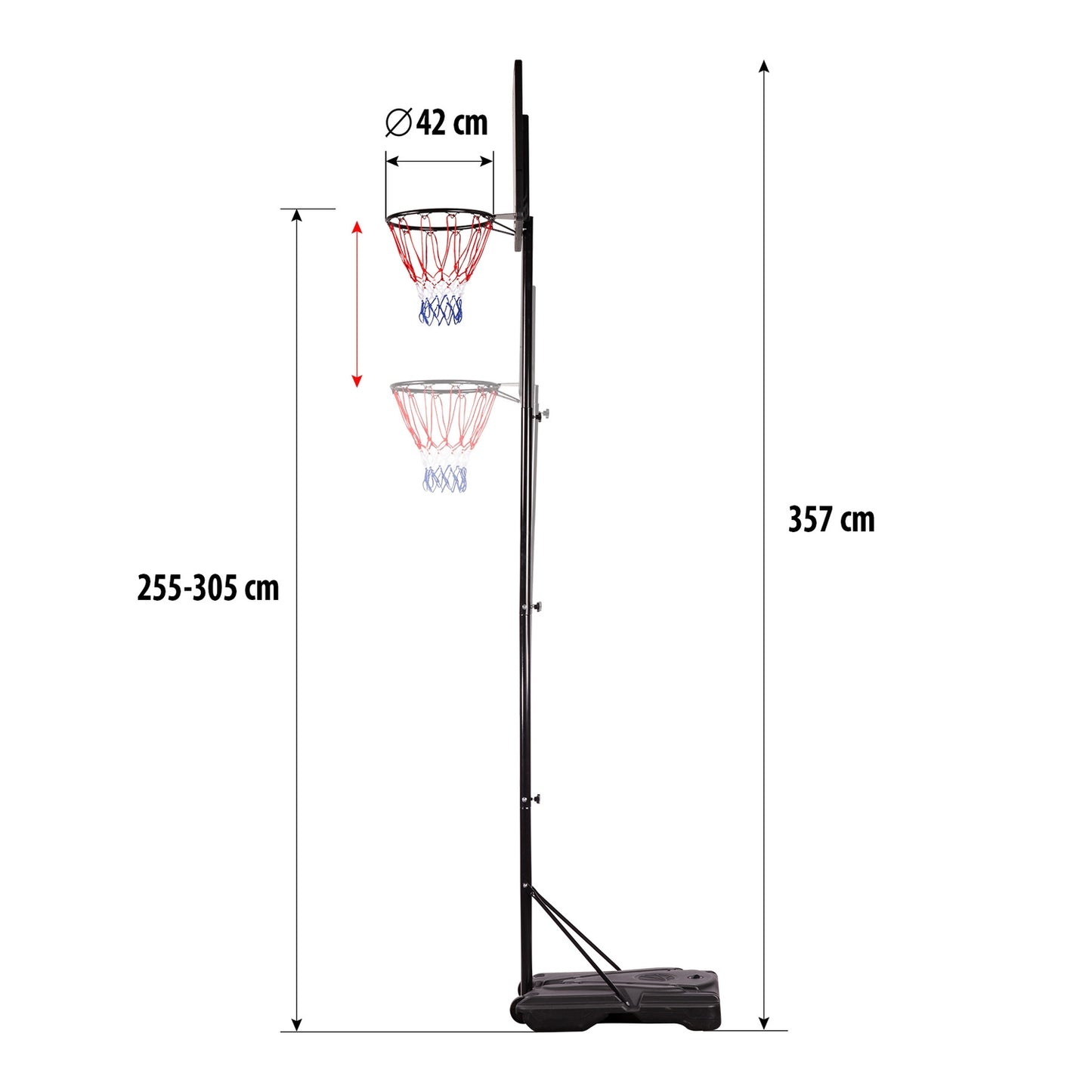 Basketball Hoop, Adjustable Height, Indoor/Outdoor