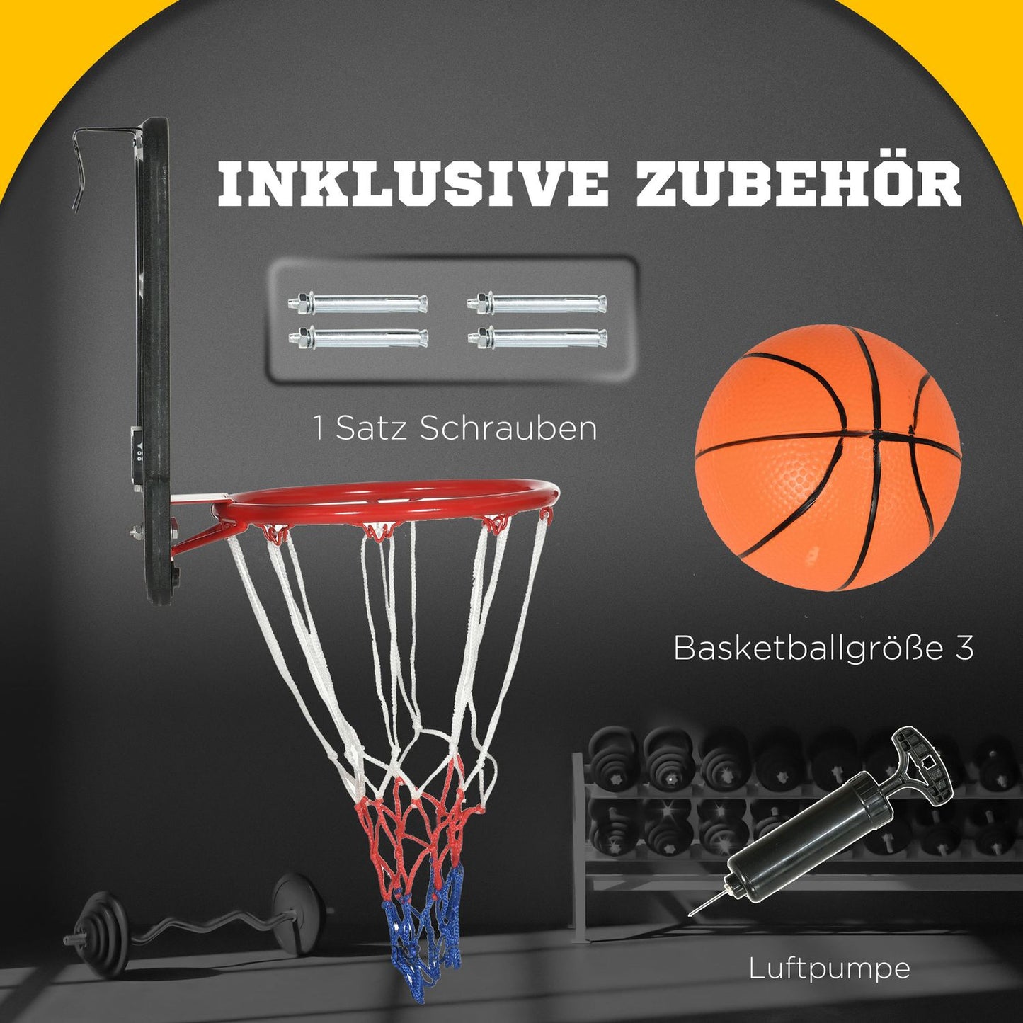 Wall-mounted basketball backboard with electronic scoreboard