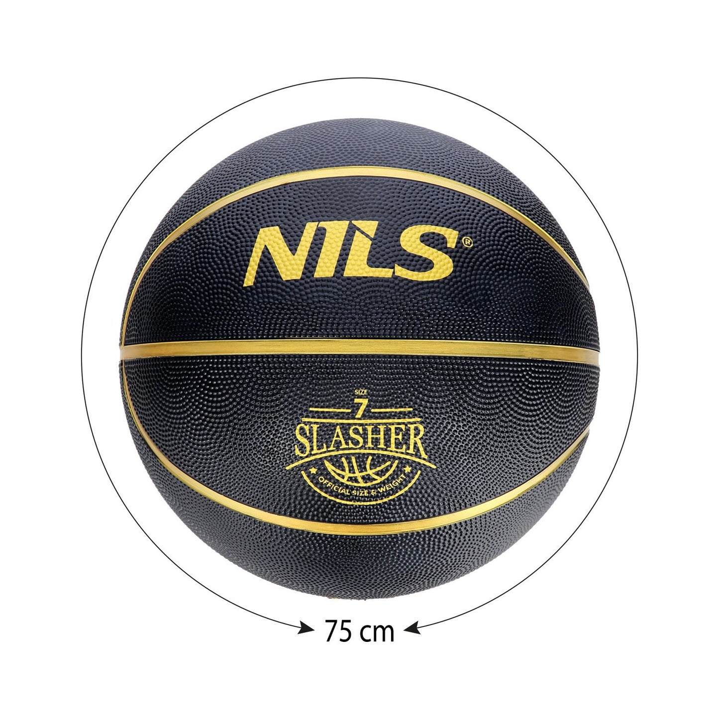Basketball Size 7 – Black Slasher Design