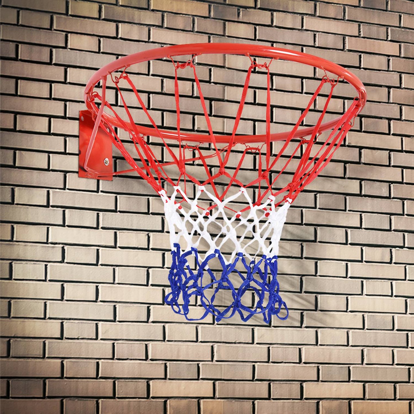 Basketball hoop with net, steel frame, 46 cm diameter