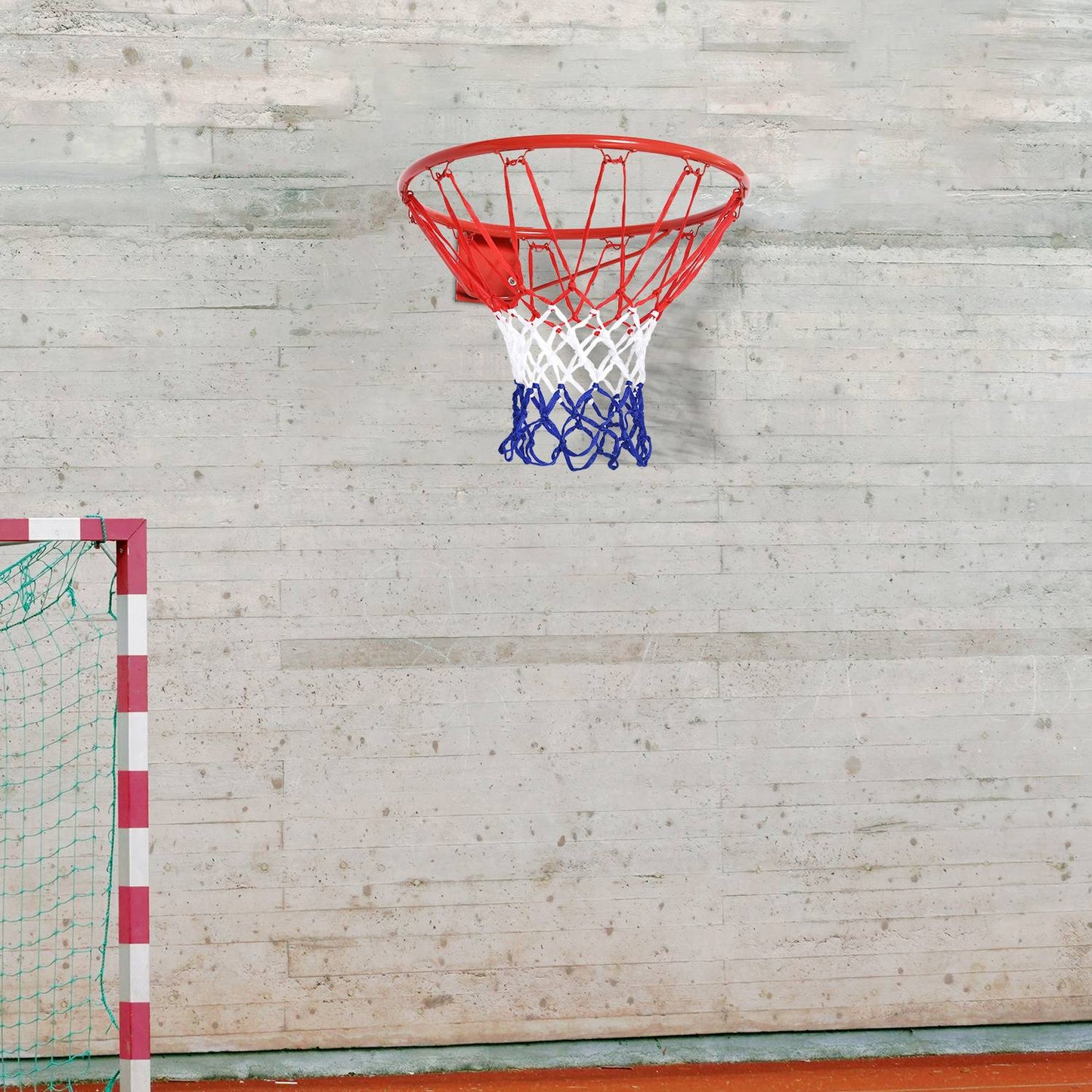 Basketball hoop with net, steel frame, 46 cm diameter
