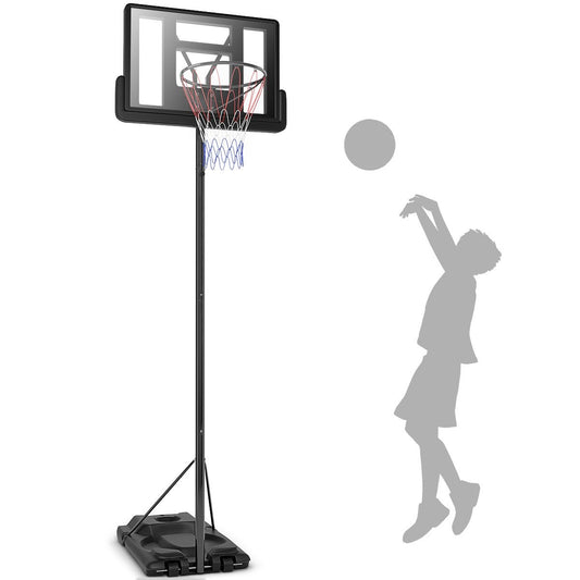 Basketball stand 180-305 cm height adjustable basketball hoop with stand & 2 wheels basket system for children