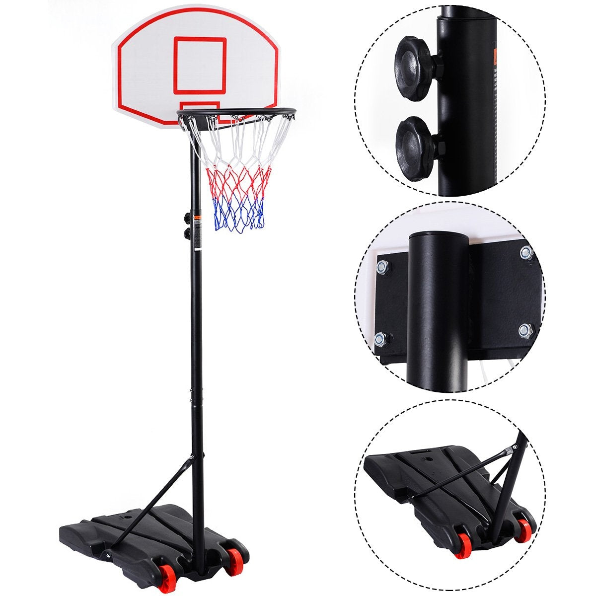 Basketball stand mobile basketball hoop with stand height adjustable
