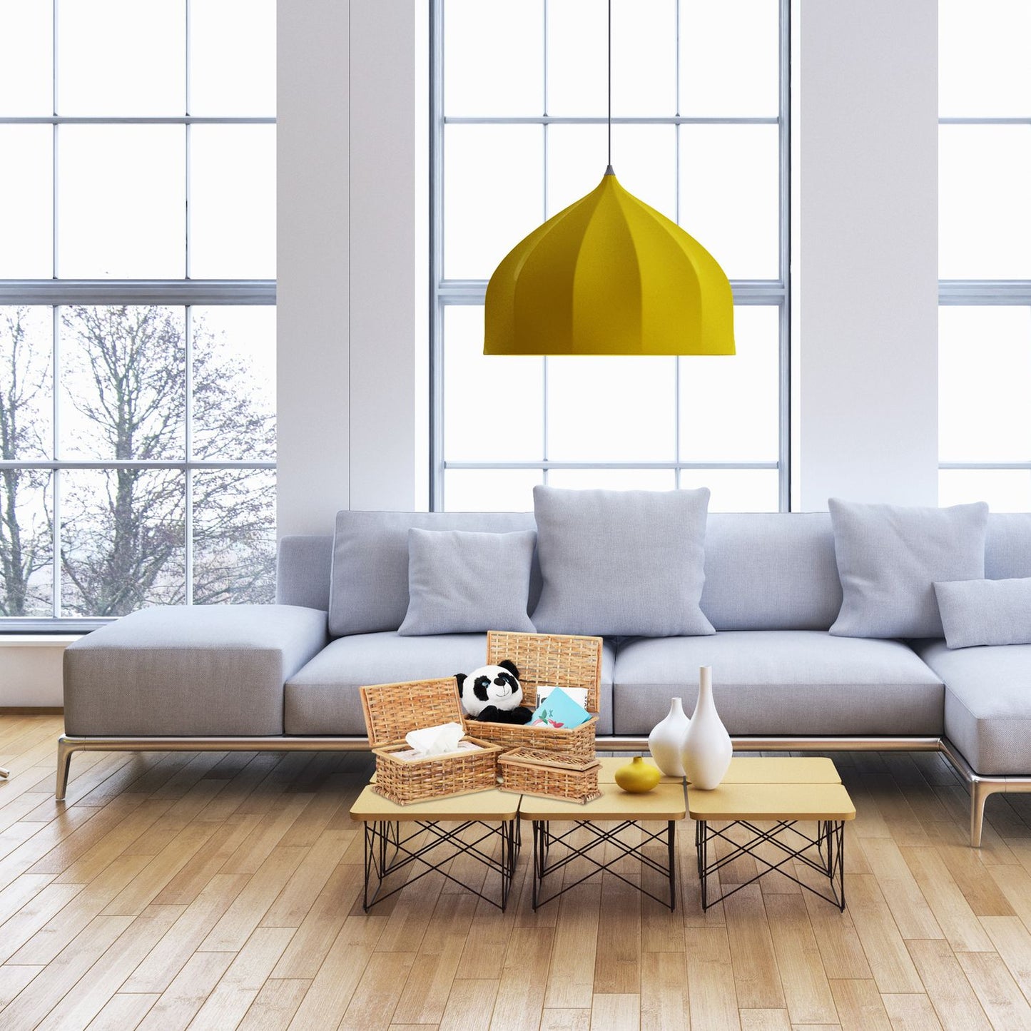 Basket set of 3 rattan