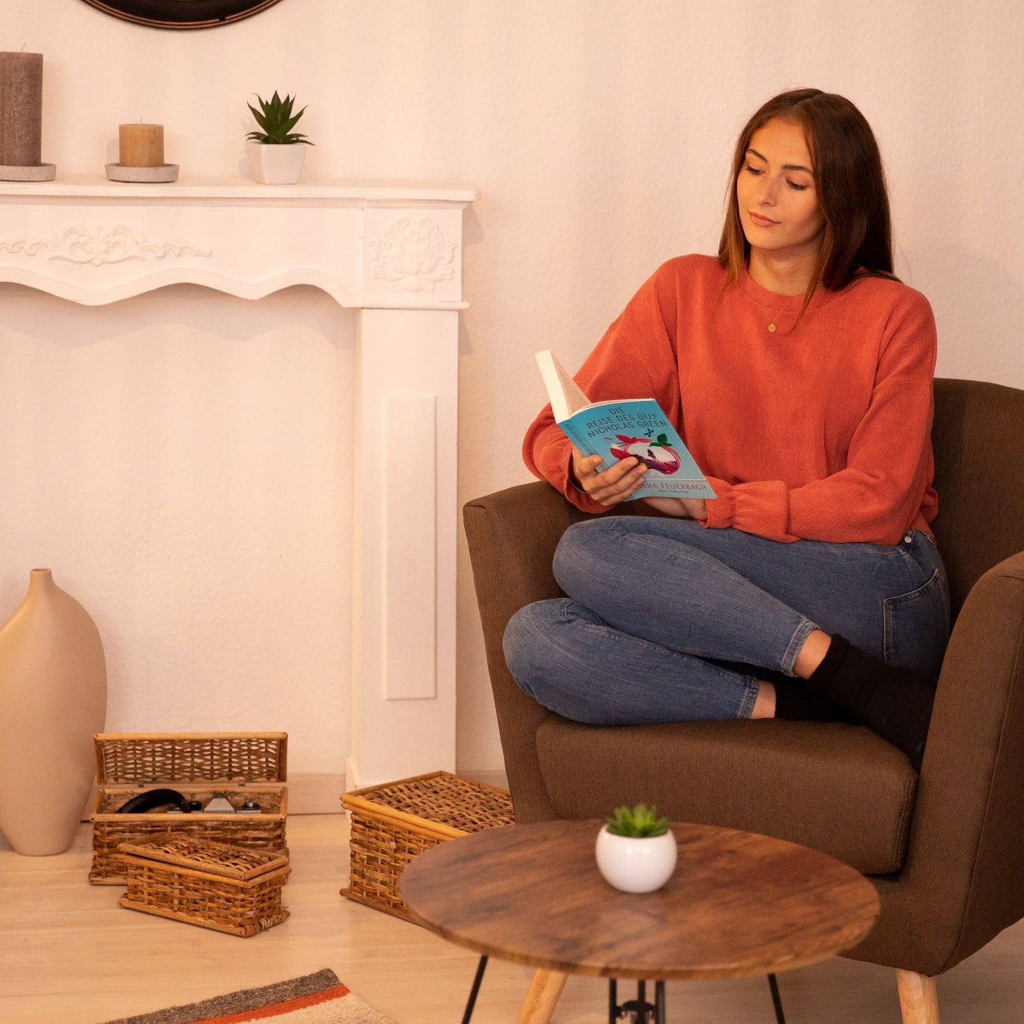 Basket set of 3 rattan
