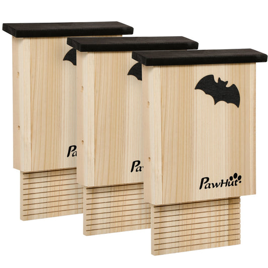Bat House Set of 3 - Natural Spruce, All Season Use