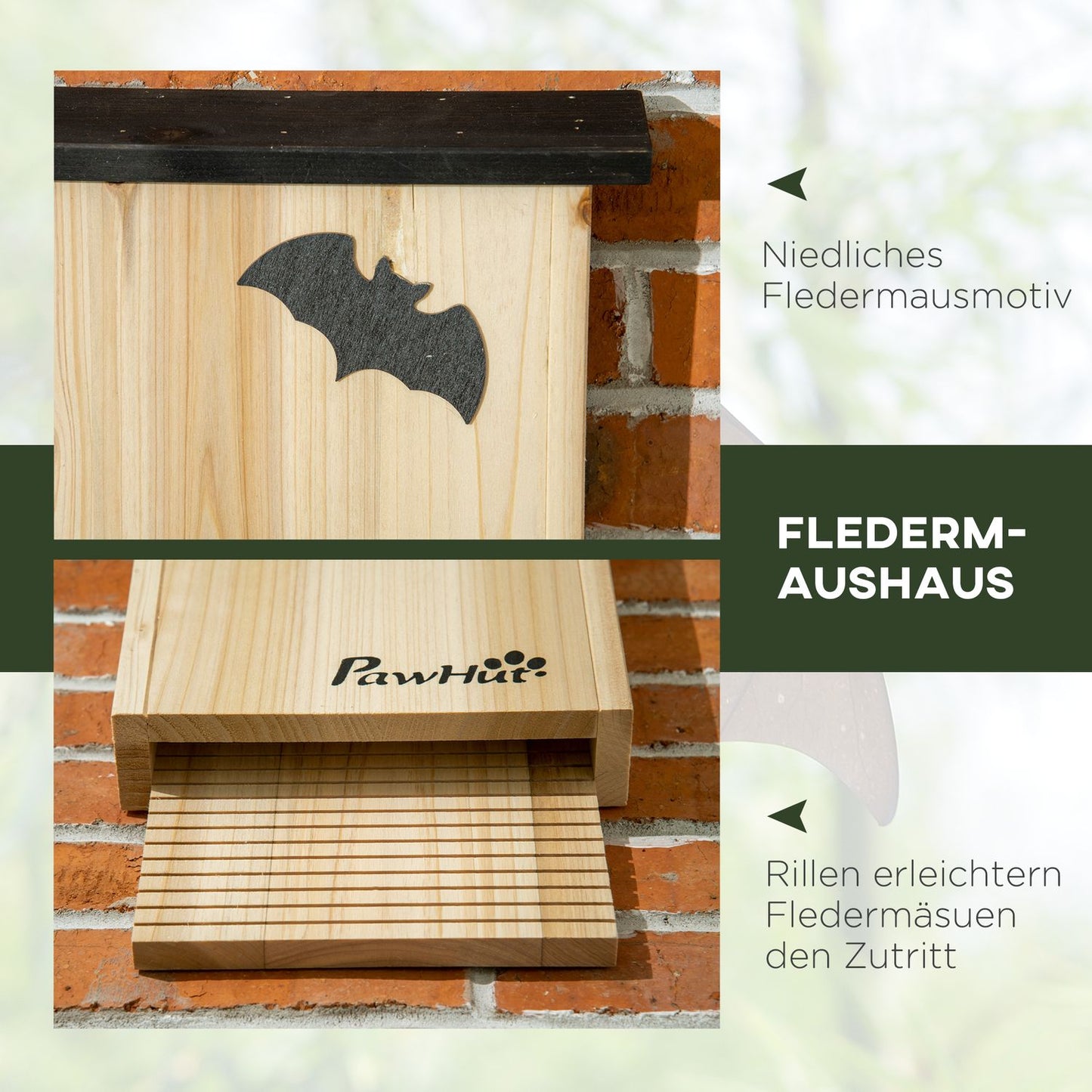 Bat House Set of 3 - Natural Spruce, All Season Use