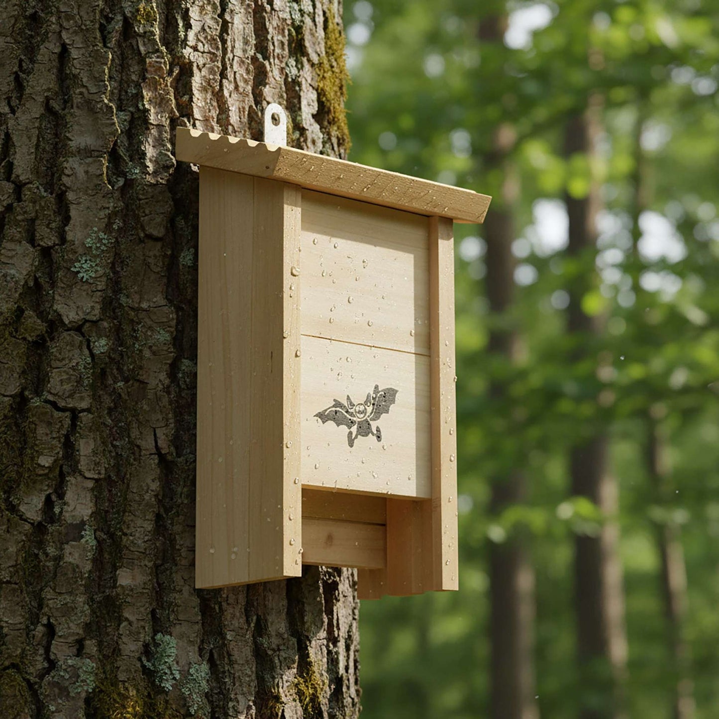 Bat Boxes 2-Pack, Wooden, Grooved Interior