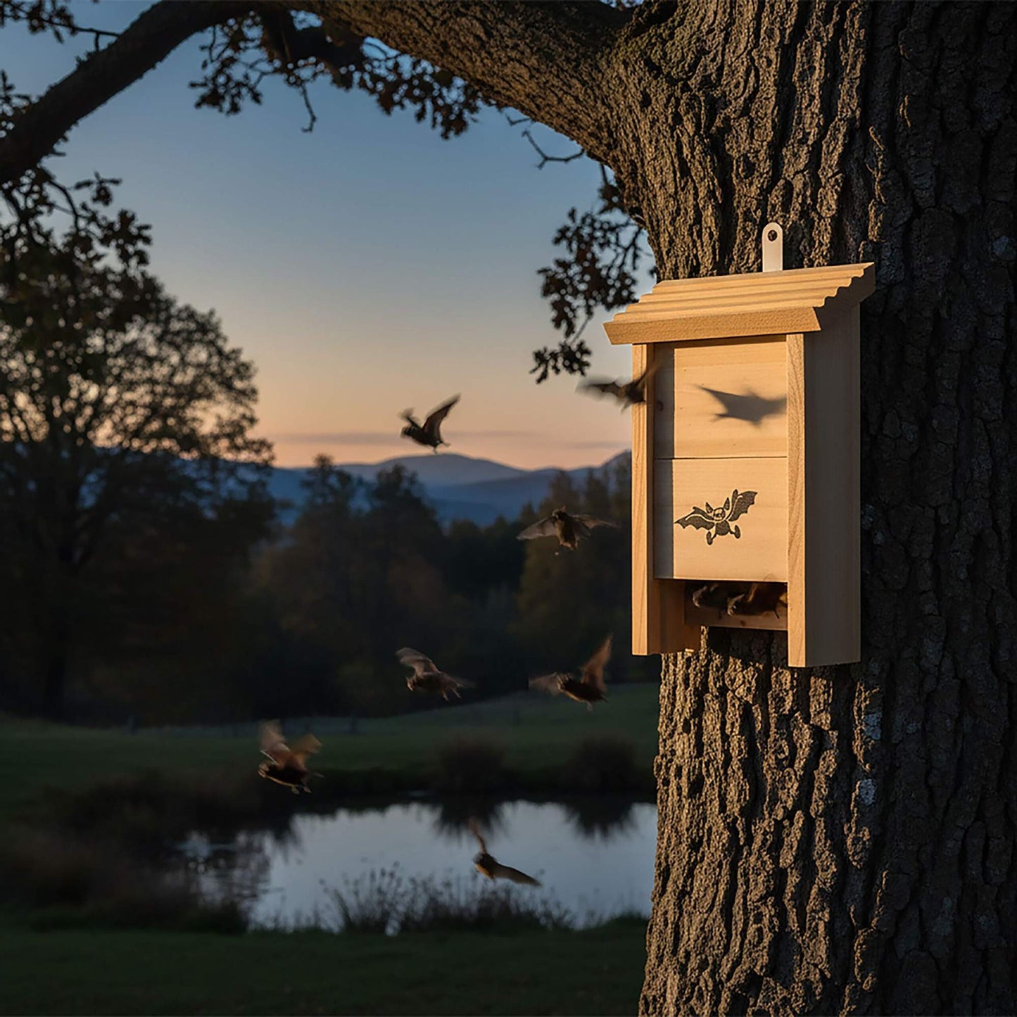Bat Boxes, Set of 4 – Untreated Wood, Easy Climb