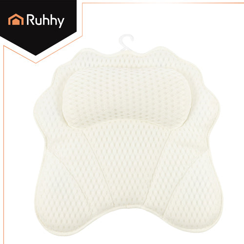 Bath Pillow with Suction Cups – Quick-Dry, Ergonomic