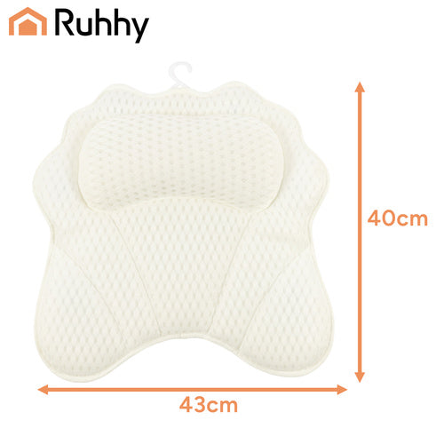 Bath Pillow with Suction Cups – Quick-Dry, Ergonomic