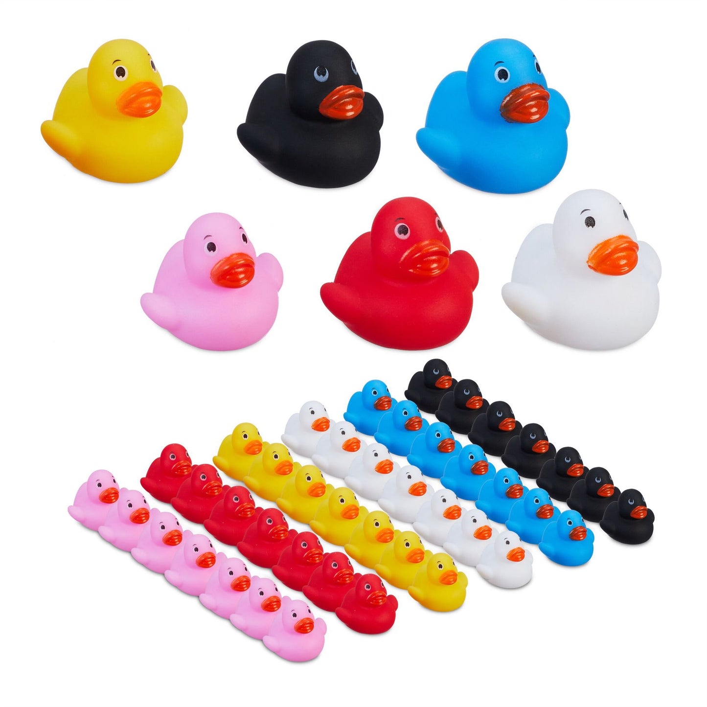 Bathing ducks in a set of 48