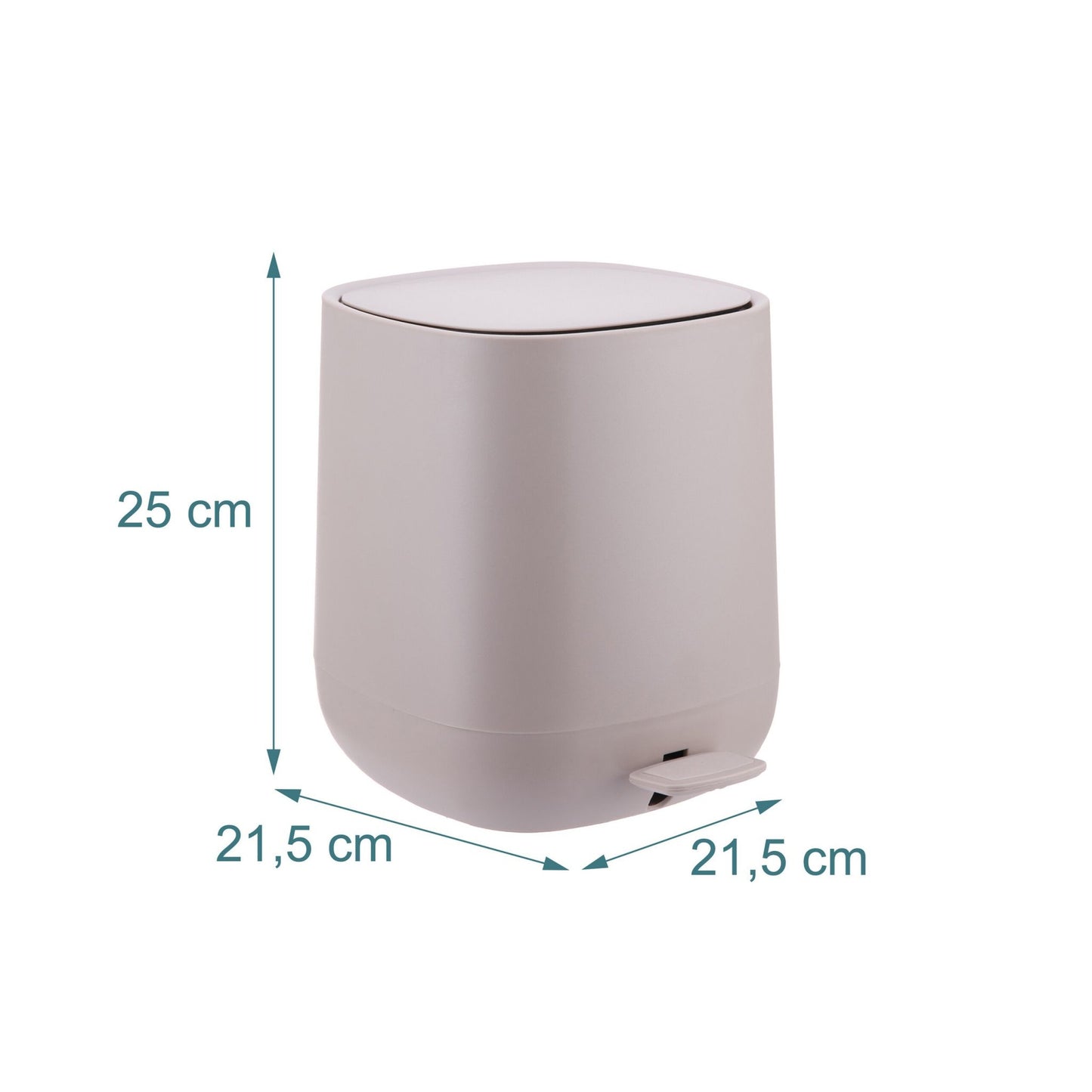Bathroom Bin, 5L Soft-Close, Foot Pedal