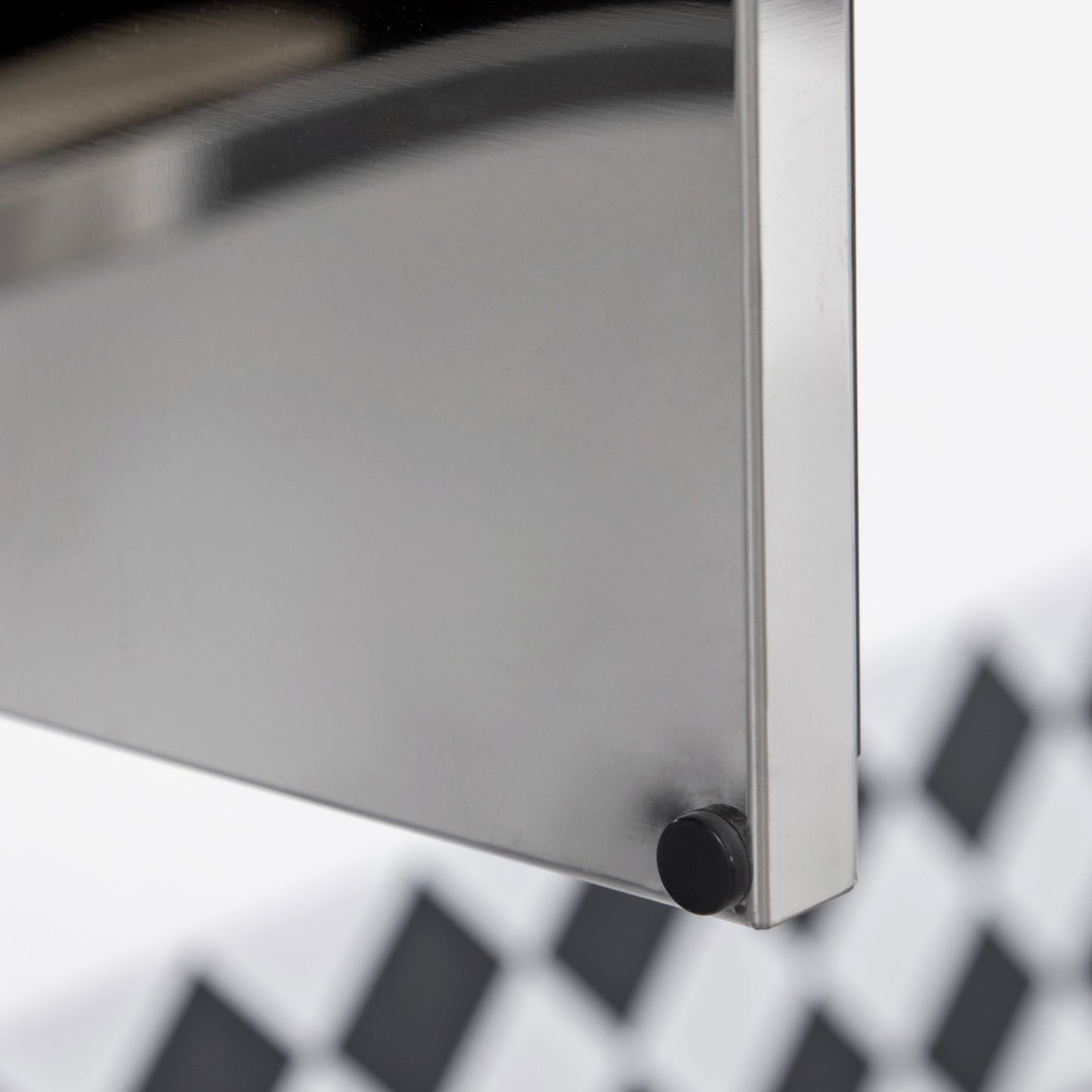 Stainless steel bathroom cabinet, 3 doors, 5 shelves