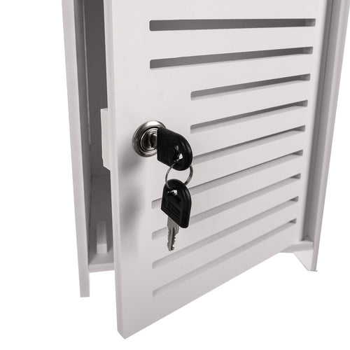 Bathroom Cabinet, Wall-Mounted, White, 2 Shelves