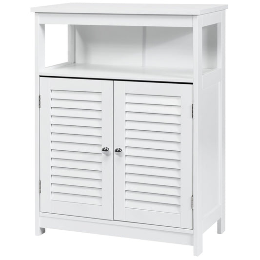 Bathroom Cabinet Wooden Bathroom Storage Cabinet for Bathroom 60 x 30.5 x 80 cm White