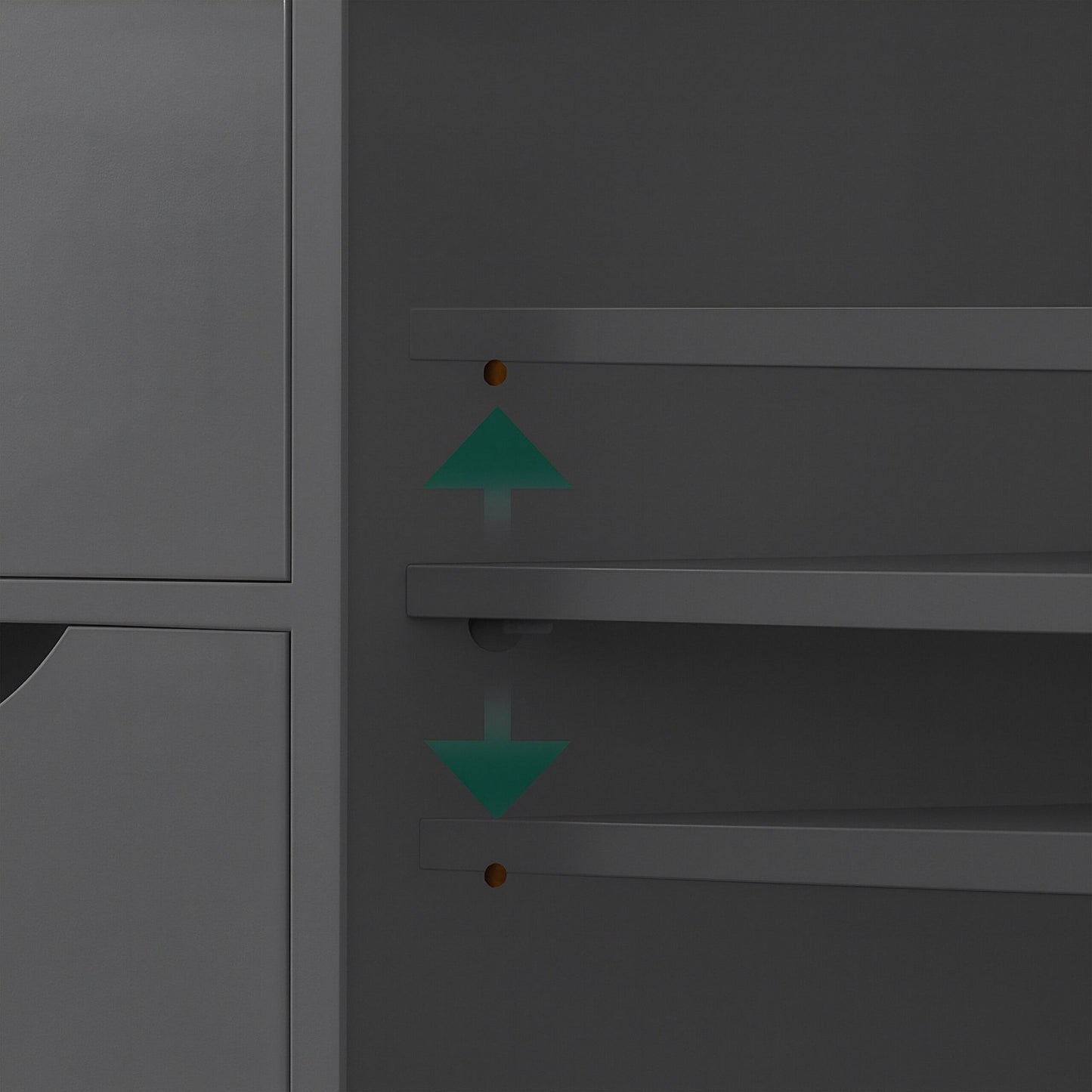 Bathroom Cabinet with 3 Drawers and Adjustable Shelves