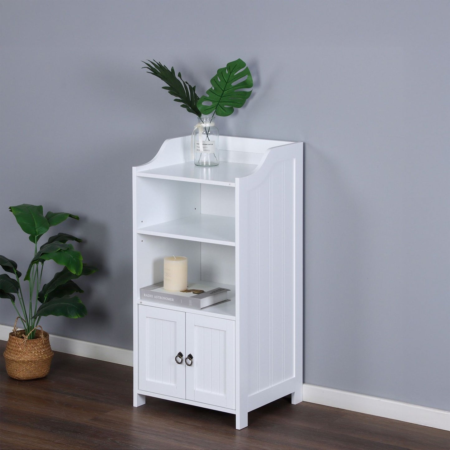 Bathroom Cabinet with 3 Shelves and 2 Doors