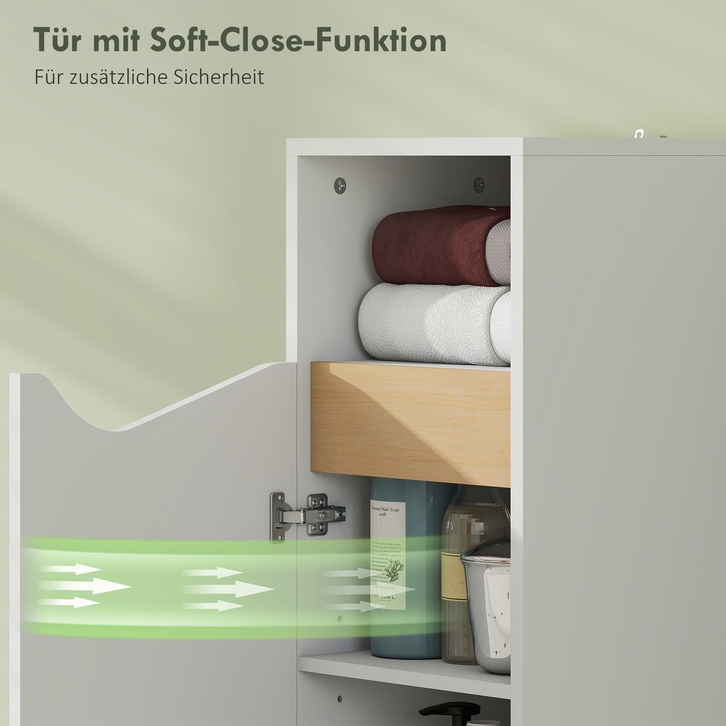 Bathroom Cabinet with Adjustable Shelves, 30x30x71.5 cm, White