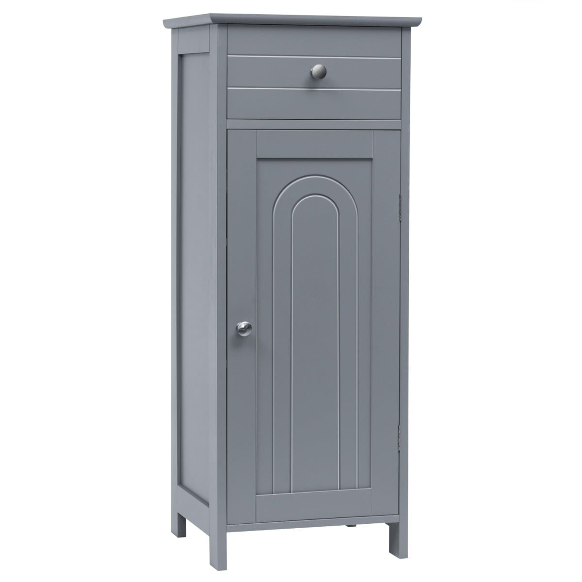 Bathroom Cabinet with Drawer & Adjustable Shelves, Grey