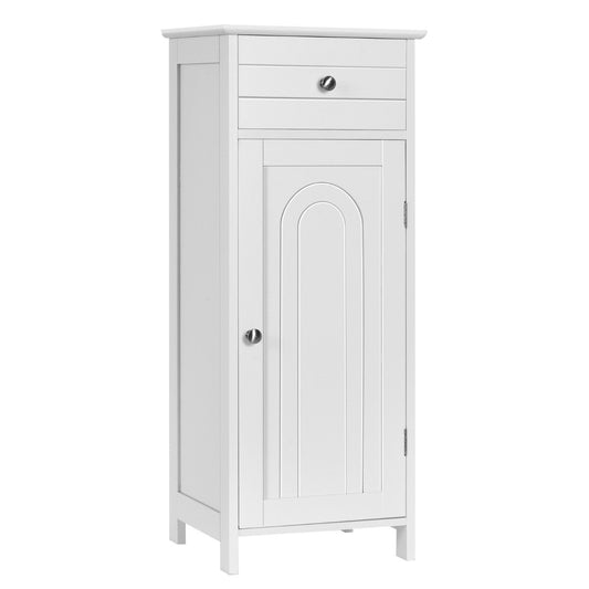 Bathroom Floor Cabinet Freestanding Cabinet with Drawer Bathroom Cabinet 35.6 x 30.5 x 88 cm White