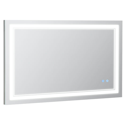 LED Bathroom Mirror, Touch Switch, 3 light colors, Waterproof