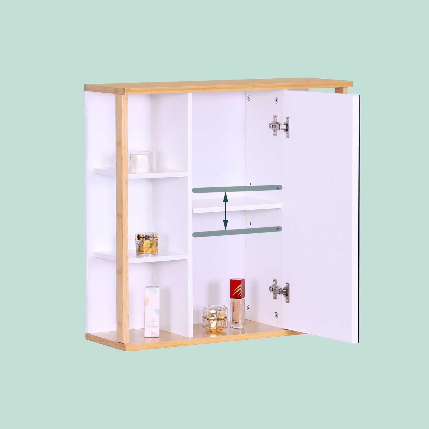 Bathroom Mirror Cabinet, Wall-Mounted Storage