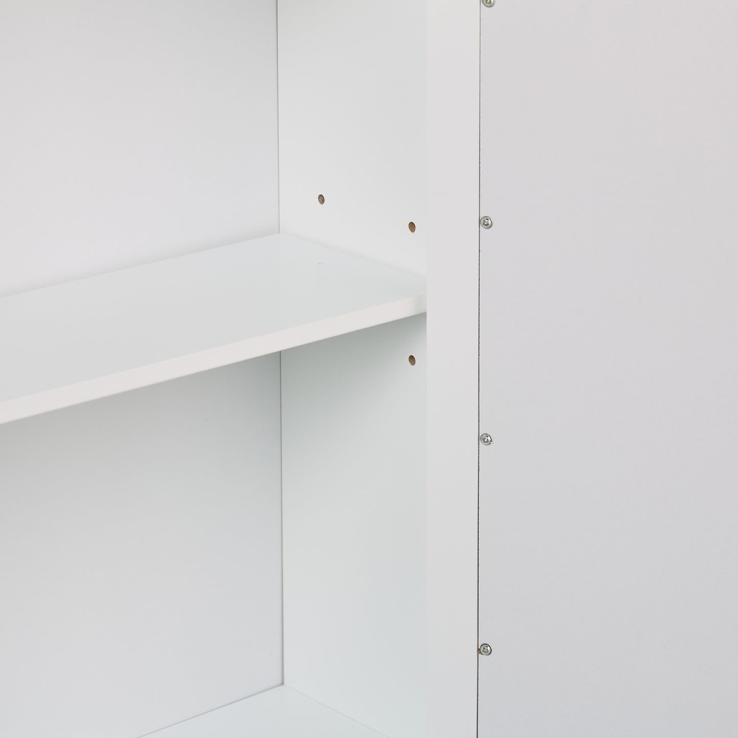 Bathroom Mirror Cabinet, White, 5 Shelves