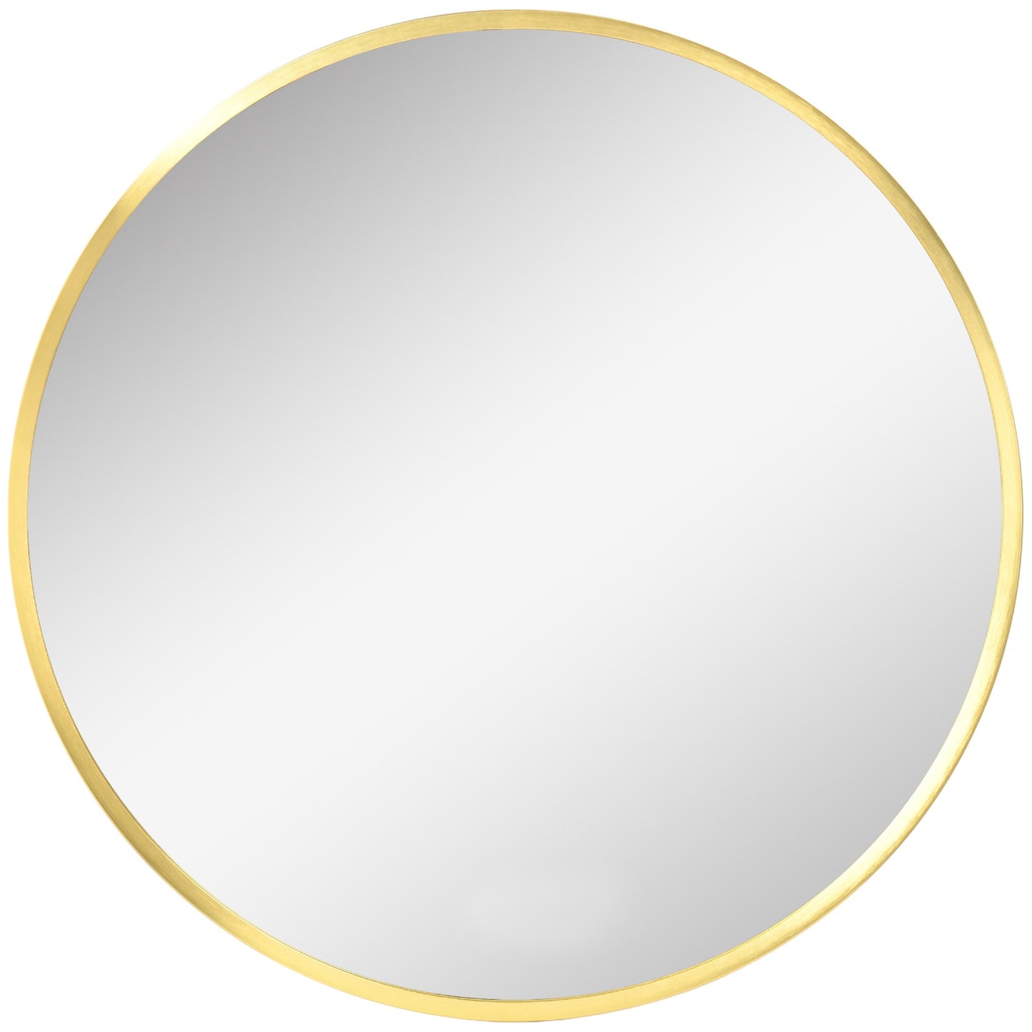 Round bathroom LED mirror, Ø50cm, Gold, IP44, Memory function