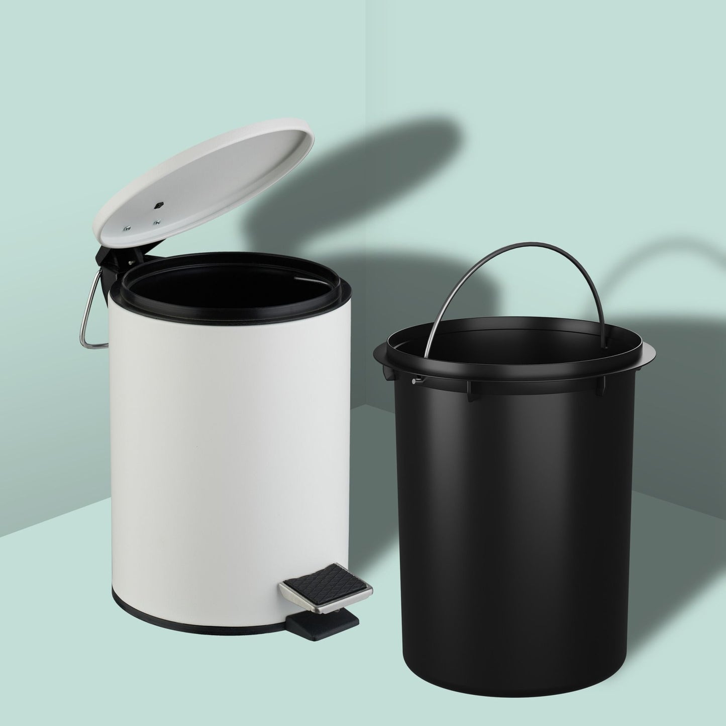 Bathroom Pedal Bin, 3L – Soft-Close, Hands-Free