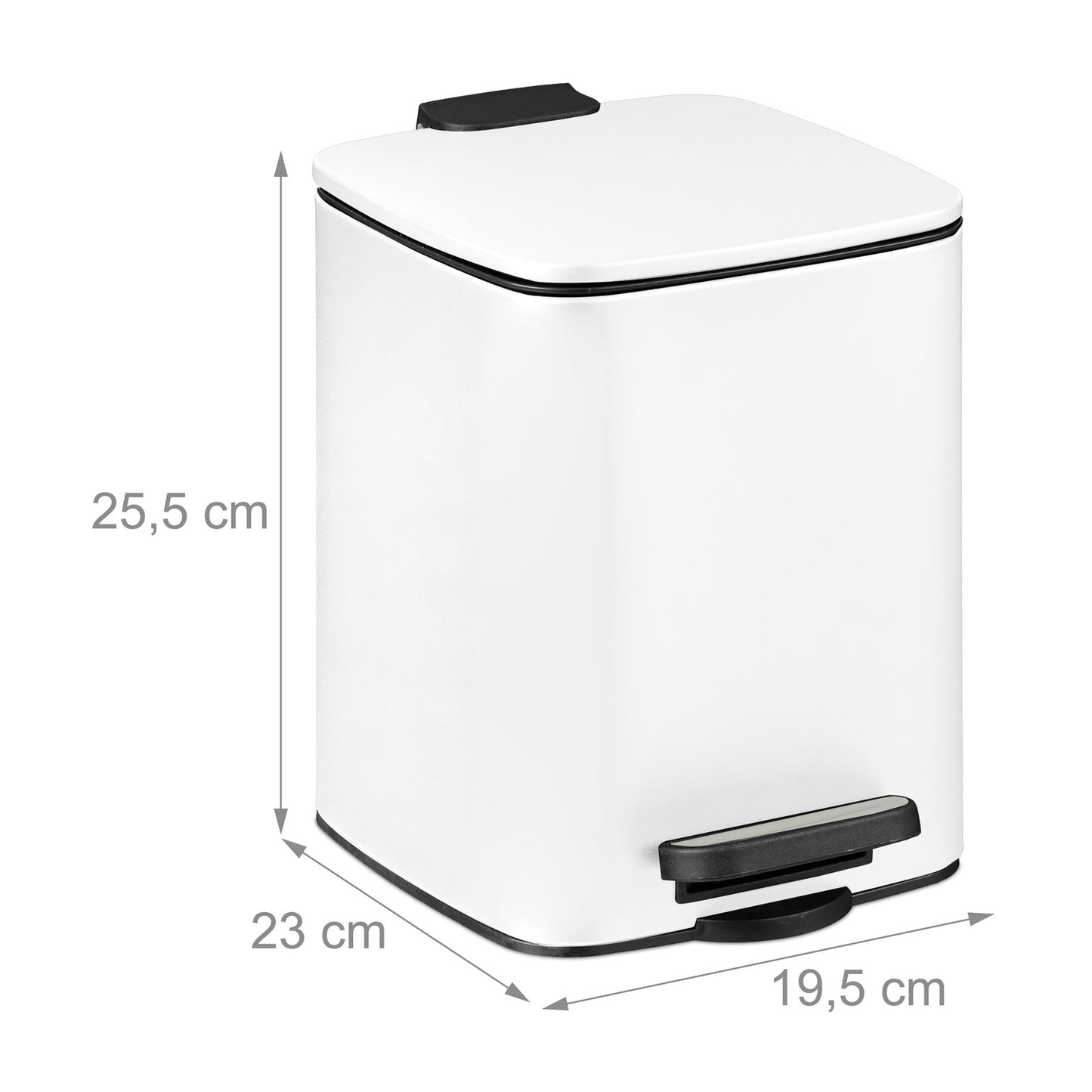 Bathroom Pedal Bin, 6L – Soft-Close, Hands-Free